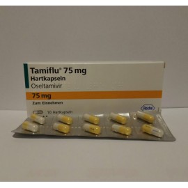 Изображение препарта из Германии: Тамифлю Tamiflu 75 мг/ 10 капсул 